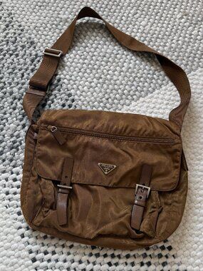 Prada Brandy Nylon Vela Sport Messenger Bag